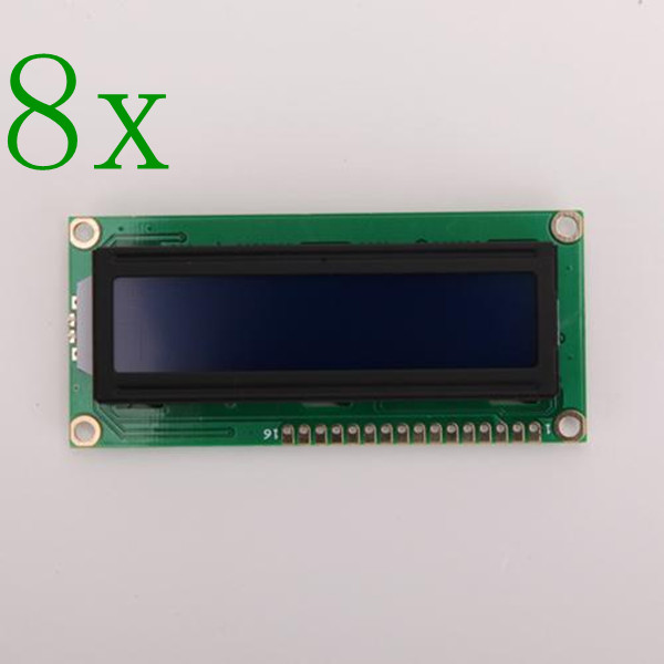 

8 x 1602 Character LCD Display Module Blue Backlight